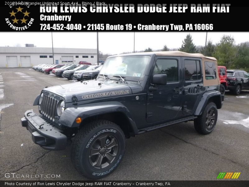 Rhino / Black 2018 Jeep Wrangler Unlimited Sport 4x4