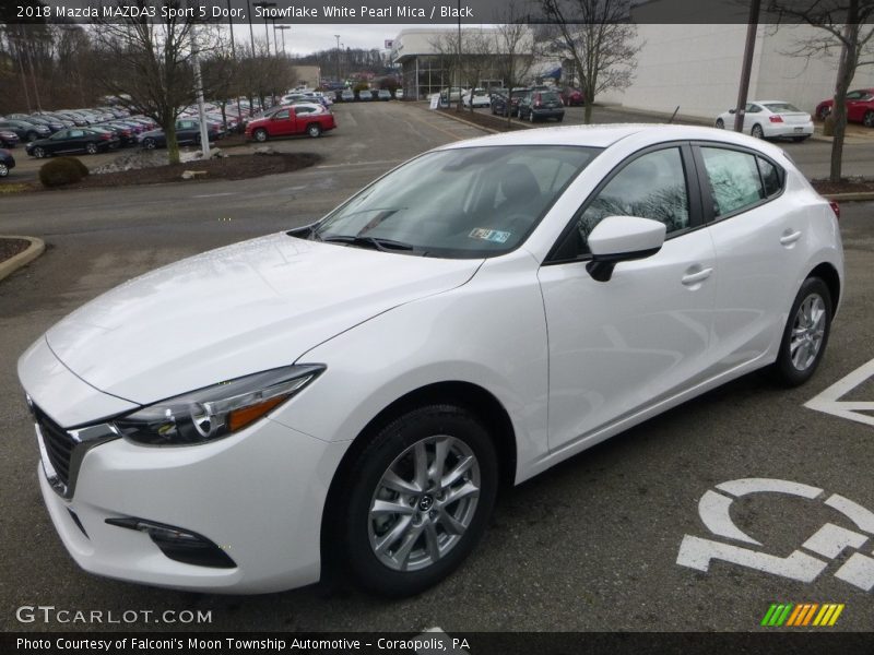 Snowflake White Pearl Mica / Black 2018 Mazda MAZDA3 Sport 5 Door