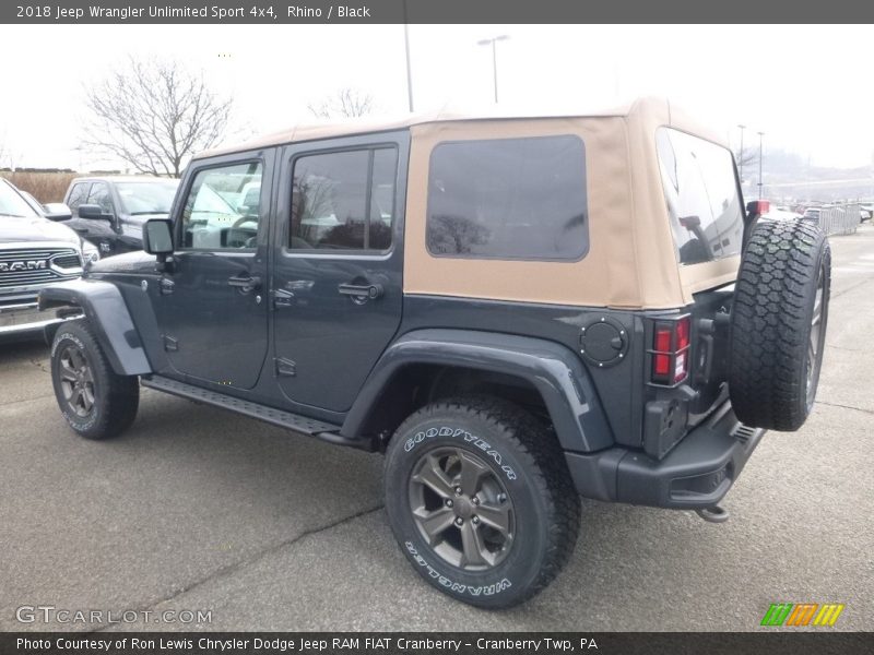 Rhino / Black 2018 Jeep Wrangler Unlimited Sport 4x4