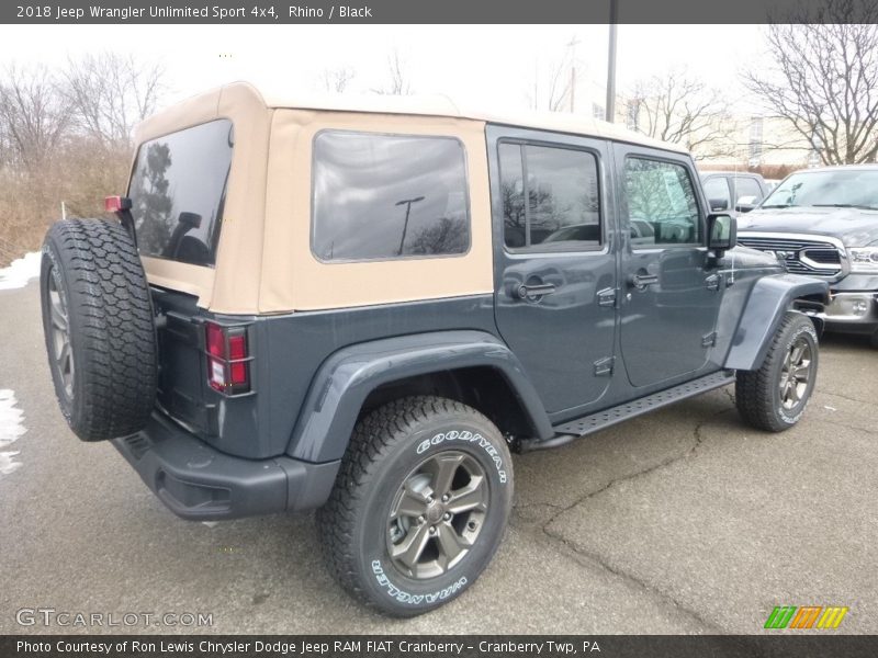 Rhino / Black 2018 Jeep Wrangler Unlimited Sport 4x4
