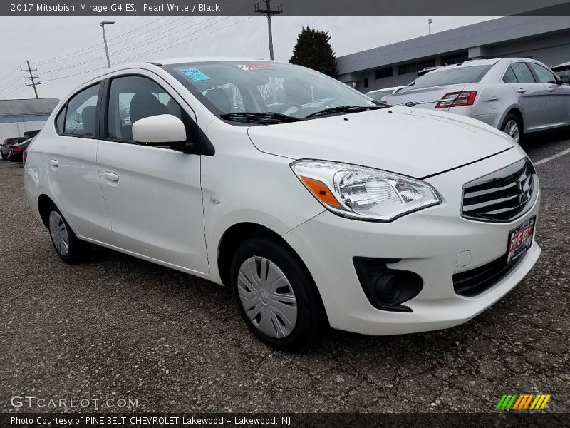 Pearl White / Black 2017 Mitsubishi Mirage G4 ES