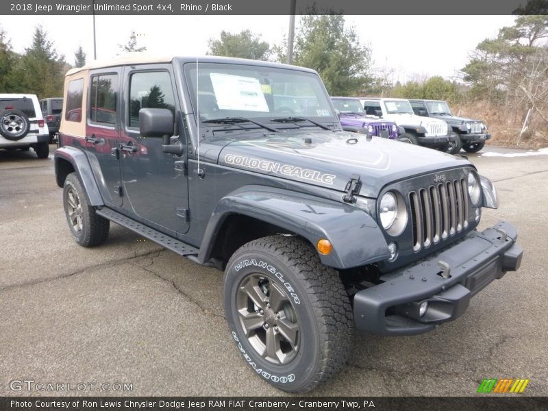 Rhino / Black 2018 Jeep Wrangler Unlimited Sport 4x4