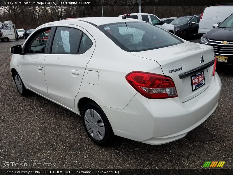 Pearl White / Black 2017 Mitsubishi Mirage G4 ES