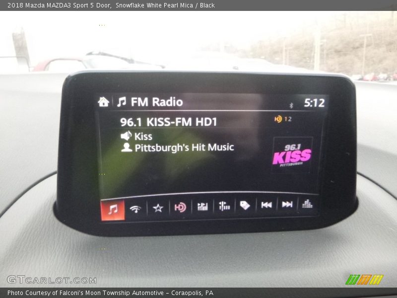 Snowflake White Pearl Mica / Black 2018 Mazda MAZDA3 Sport 5 Door