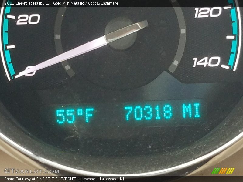 Gold Mist Metallic / Cocoa/Cashmere 2011 Chevrolet Malibu LS