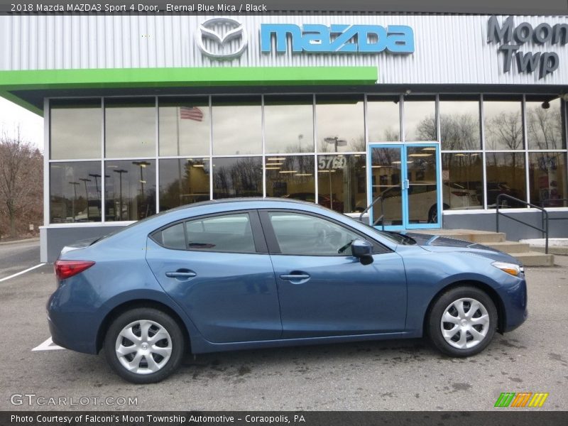 Eternal Blue Mica / Black 2018 Mazda MAZDA3 Sport 4 Door