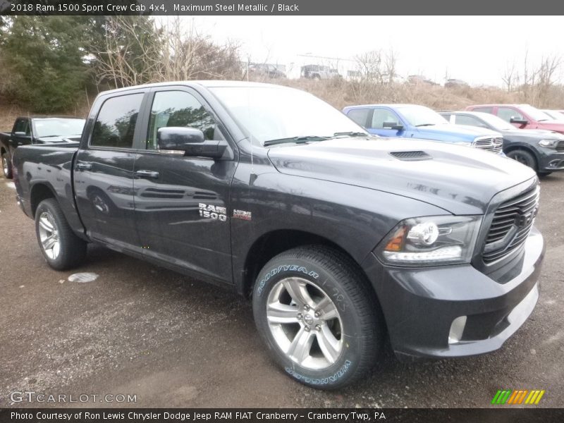 Maximum Steel Metallic / Black 2018 Ram 1500 Sport Crew Cab 4x4