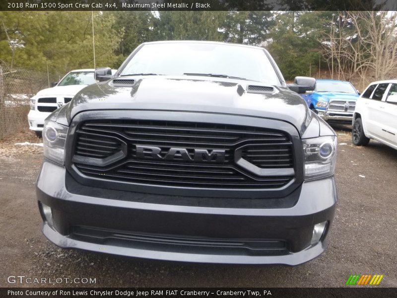 Maximum Steel Metallic / Black 2018 Ram 1500 Sport Crew Cab 4x4