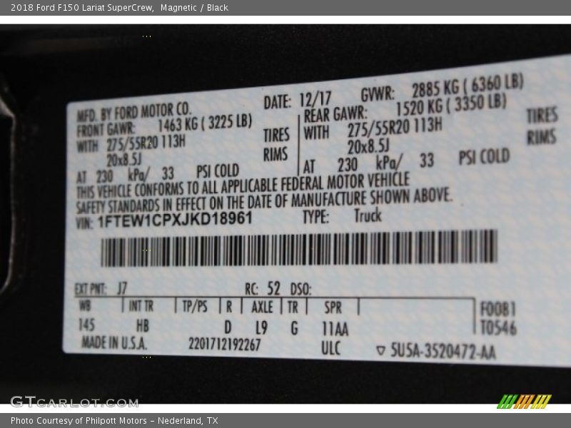 Magnetic / Black 2018 Ford F150 Lariat SuperCrew