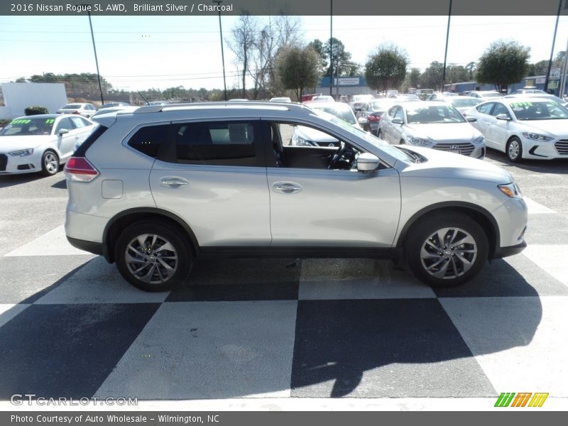 Brilliant Silver / Charcoal 2016 Nissan Rogue SL AWD
