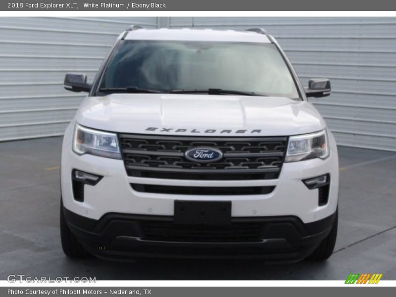 White Platinum / Ebony Black 2018 Ford Explorer XLT