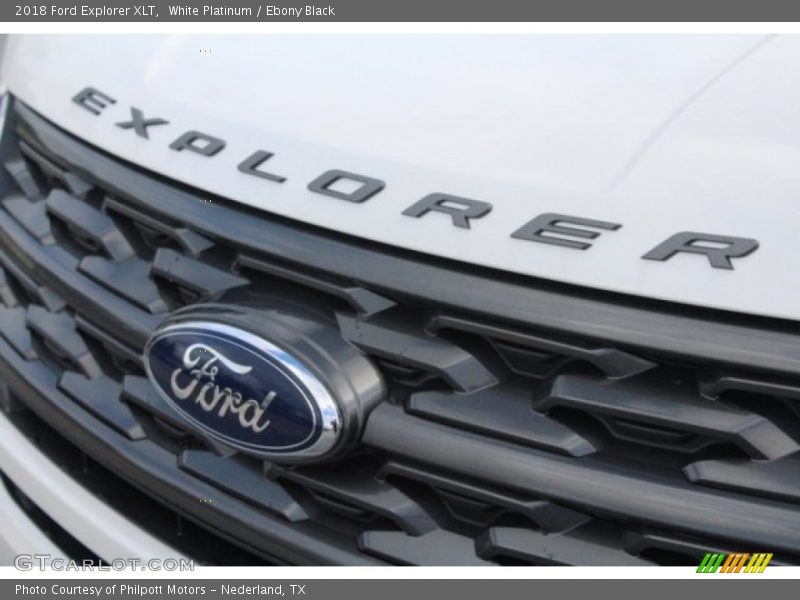 White Platinum / Ebony Black 2018 Ford Explorer XLT