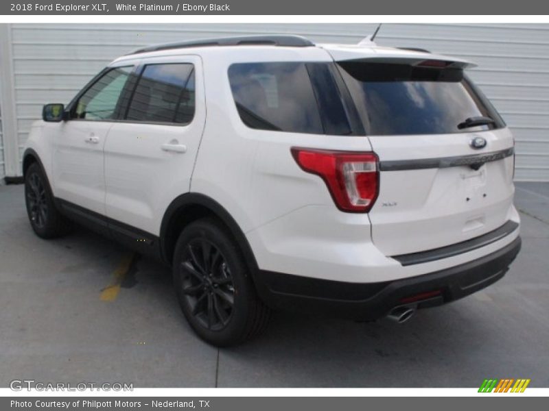 White Platinum / Ebony Black 2018 Ford Explorer XLT