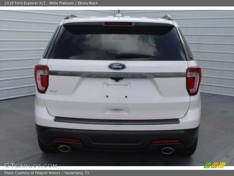 White Platinum / Ebony Black 2018 Ford Explorer XLT