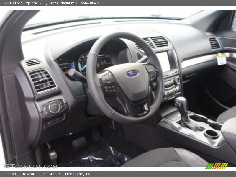 White Platinum / Ebony Black 2018 Ford Explorer XLT