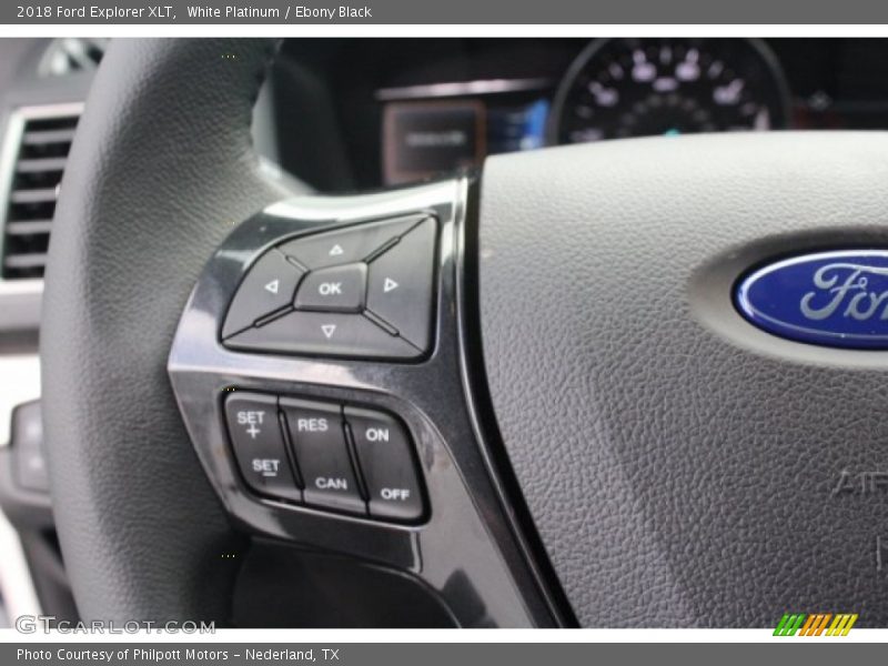 White Platinum / Ebony Black 2018 Ford Explorer XLT