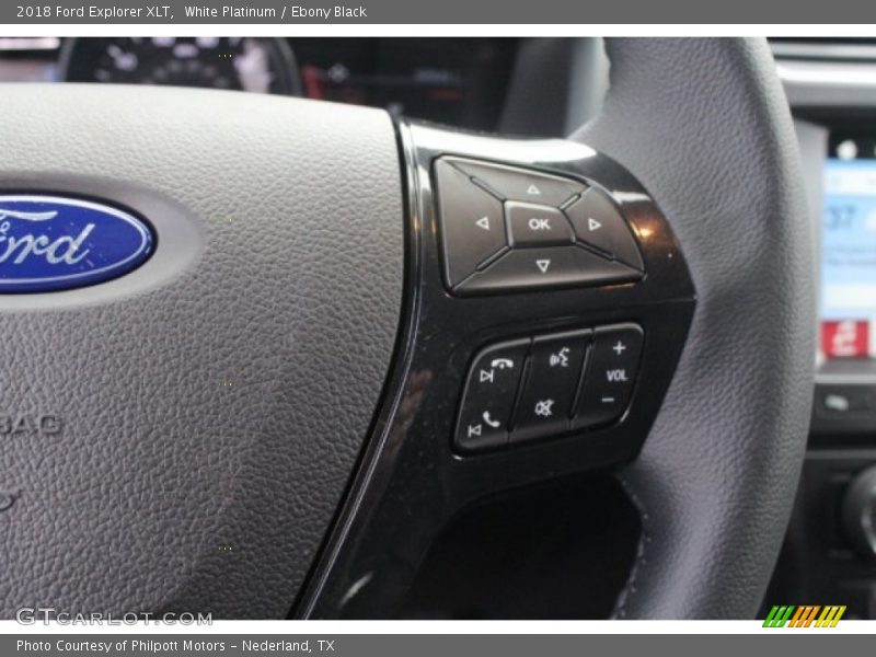White Platinum / Ebony Black 2018 Ford Explorer XLT