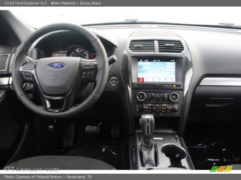 White Platinum / Ebony Black 2018 Ford Explorer XLT