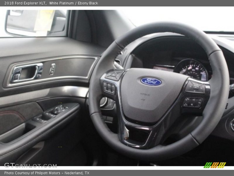 White Platinum / Ebony Black 2018 Ford Explorer XLT