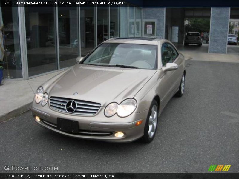 Desert Silver Metallic / Oyster 2003 Mercedes-Benz CLK 320 Coupe