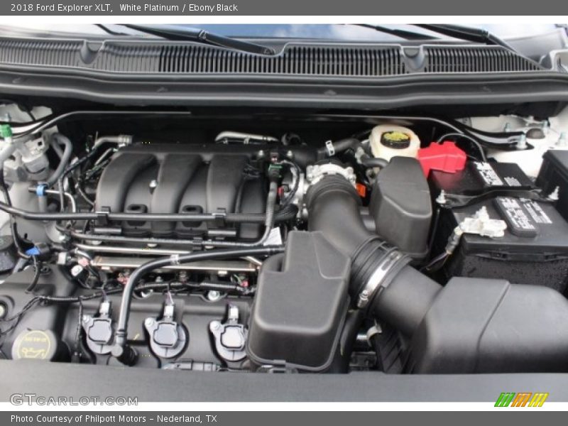 White Platinum / Ebony Black 2018 Ford Explorer XLT