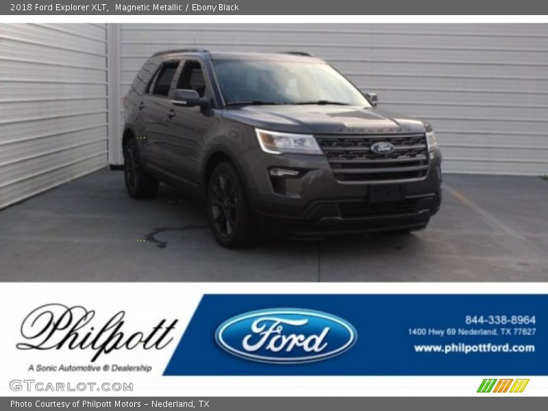 Magnetic Metallic / Ebony Black 2018 Ford Explorer XLT