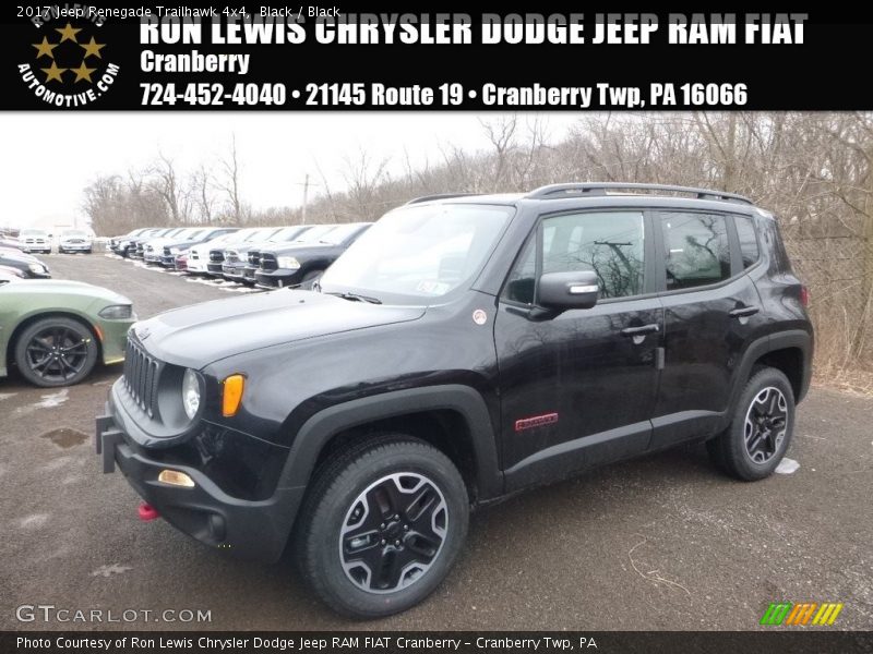 Black / Black 2017 Jeep Renegade Trailhawk 4x4