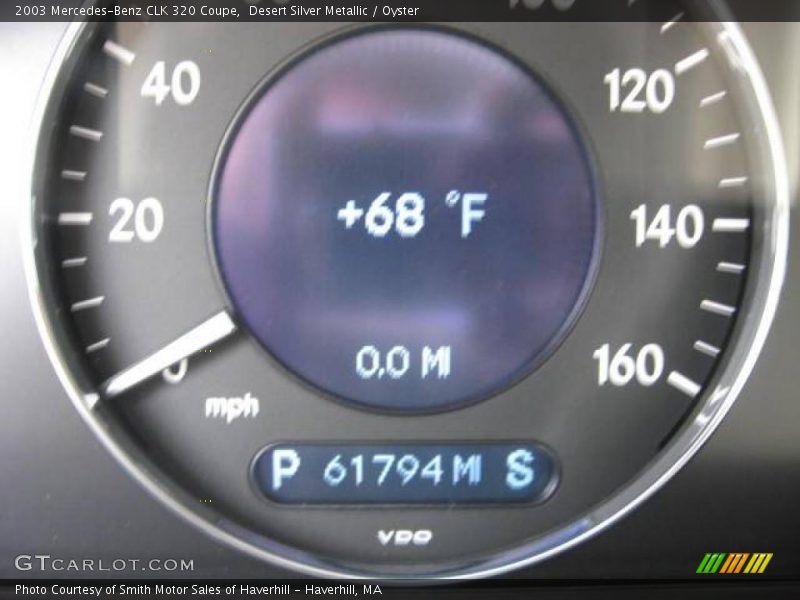 Desert Silver Metallic / Oyster 2003 Mercedes-Benz CLK 320 Coupe