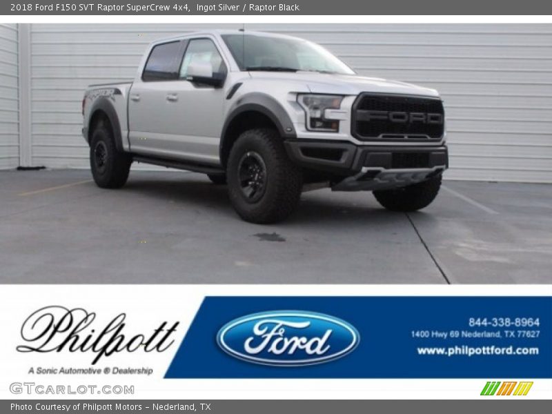 Ingot Silver / Raptor Black 2018 Ford F150 SVT Raptor SuperCrew 4x4