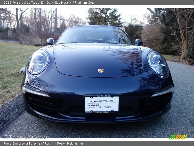 Dark Blue Metallic / Platinum Grey 2016 Porsche 911 Targa 4S
