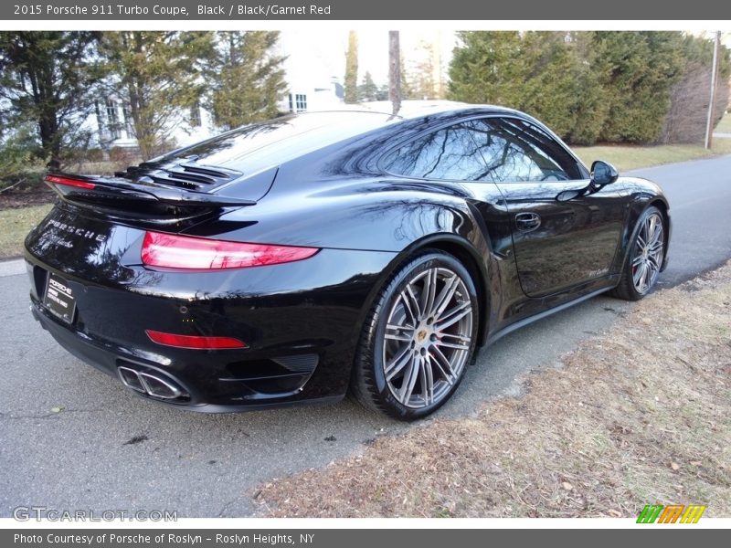 Black / Black/Garnet Red 2015 Porsche 911 Turbo Coupe