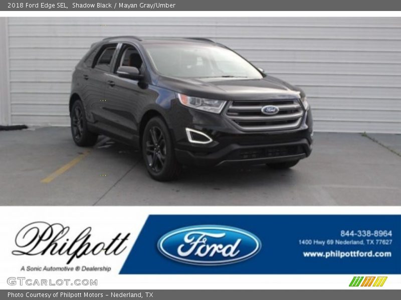 Shadow Black / Mayan Gray/Umber 2018 Ford Edge SEL
