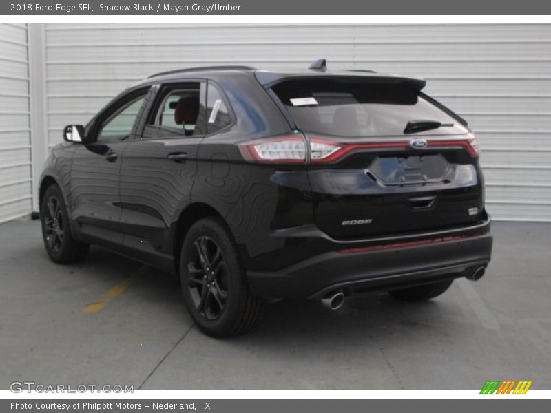 Shadow Black / Mayan Gray/Umber 2018 Ford Edge SEL