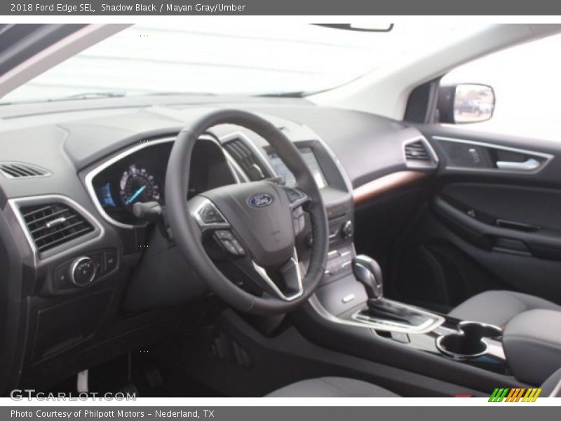 Shadow Black / Mayan Gray/Umber 2018 Ford Edge SEL