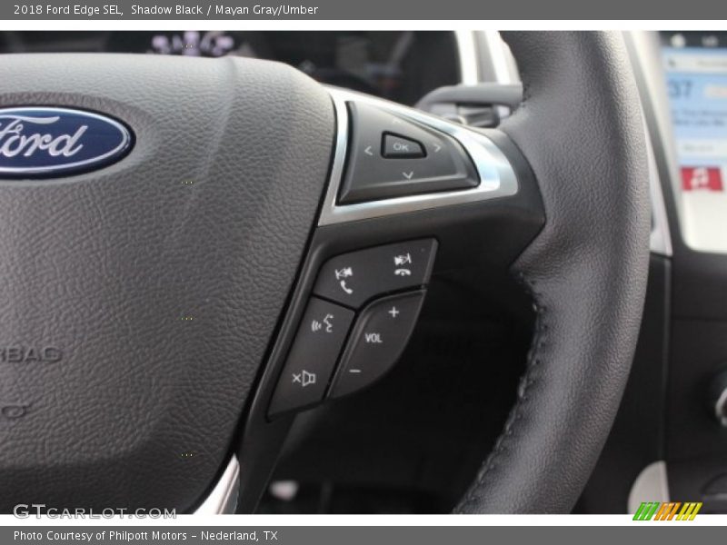 Shadow Black / Mayan Gray/Umber 2018 Ford Edge SEL