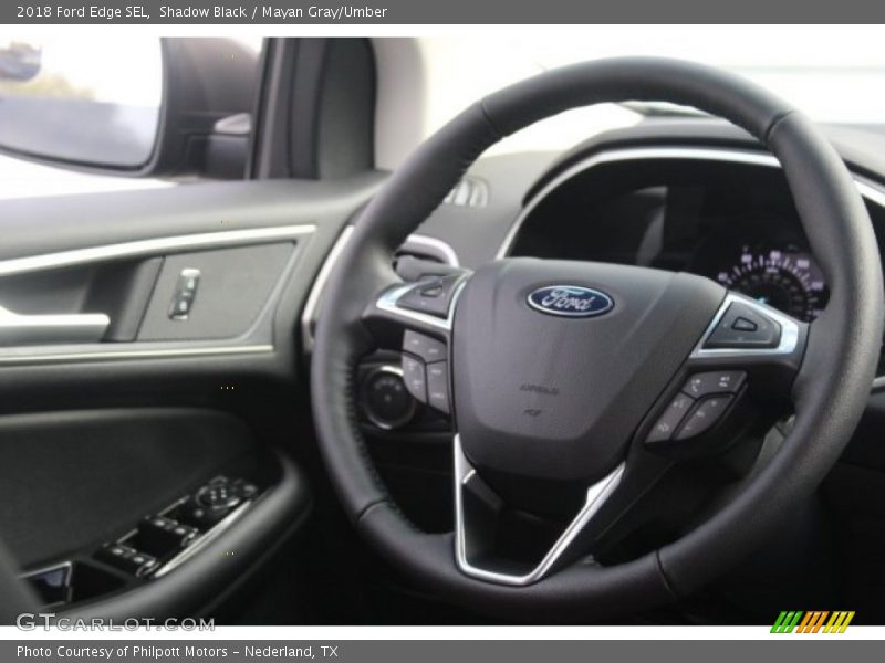 Shadow Black / Mayan Gray/Umber 2018 Ford Edge SEL