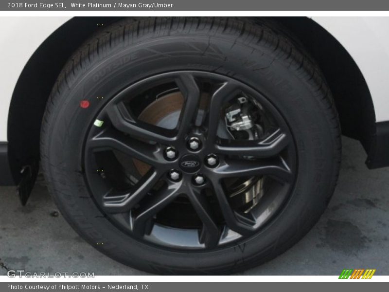 White Platinum / Mayan Gray/Umber 2018 Ford Edge SEL