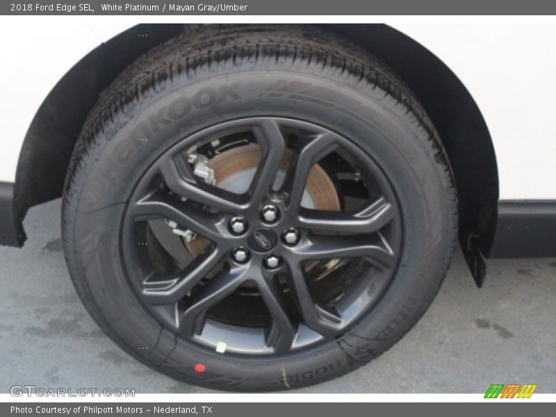 White Platinum / Mayan Gray/Umber 2018 Ford Edge SEL