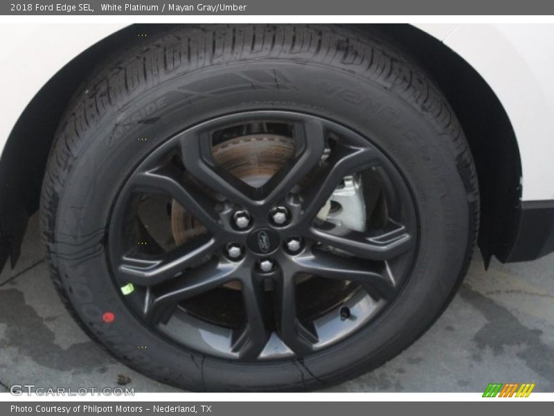 White Platinum / Mayan Gray/Umber 2018 Ford Edge SEL
