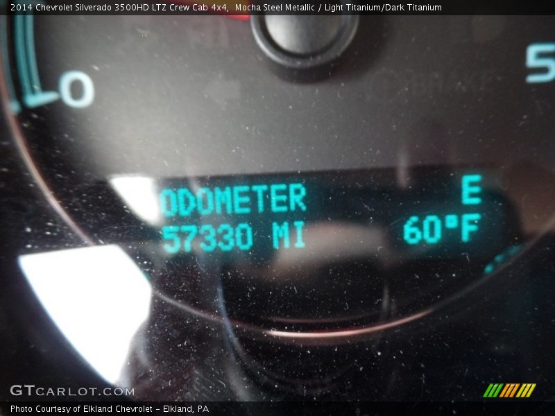 Mocha Steel Metallic / Light Titanium/Dark Titanium 2014 Chevrolet Silverado 3500HD LTZ Crew Cab 4x4