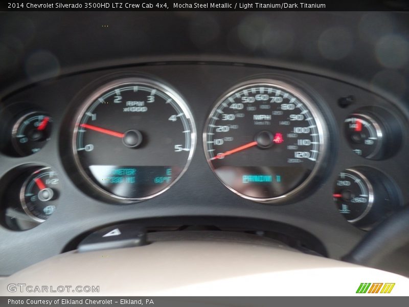 Mocha Steel Metallic / Light Titanium/Dark Titanium 2014 Chevrolet Silverado 3500HD LTZ Crew Cab 4x4