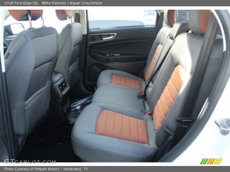 White Platinum / Mayan Gray/Umber 2018 Ford Edge SEL