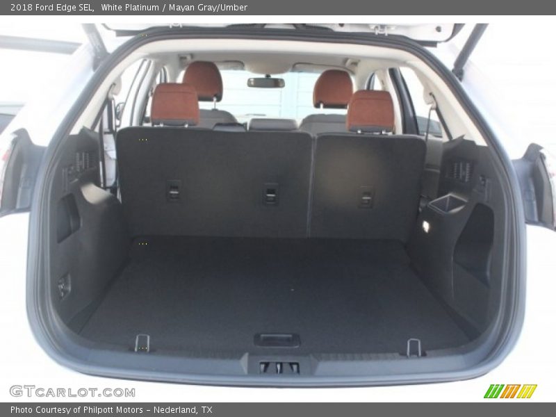 White Platinum / Mayan Gray/Umber 2018 Ford Edge SEL