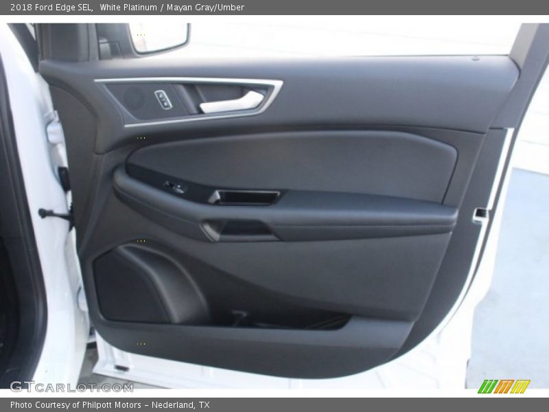 White Platinum / Mayan Gray/Umber 2018 Ford Edge SEL