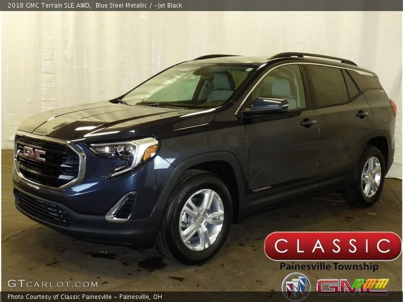 Blue Steel Metallic / ­Jet Black 2018 GMC Terrain SLE AWD