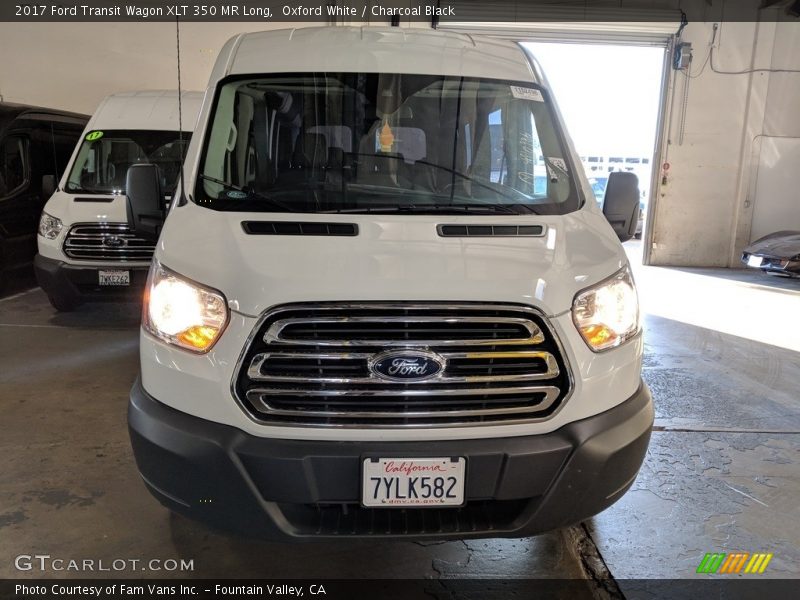 Oxford White / Charcoal Black 2017 Ford Transit Wagon XLT 350 MR Long