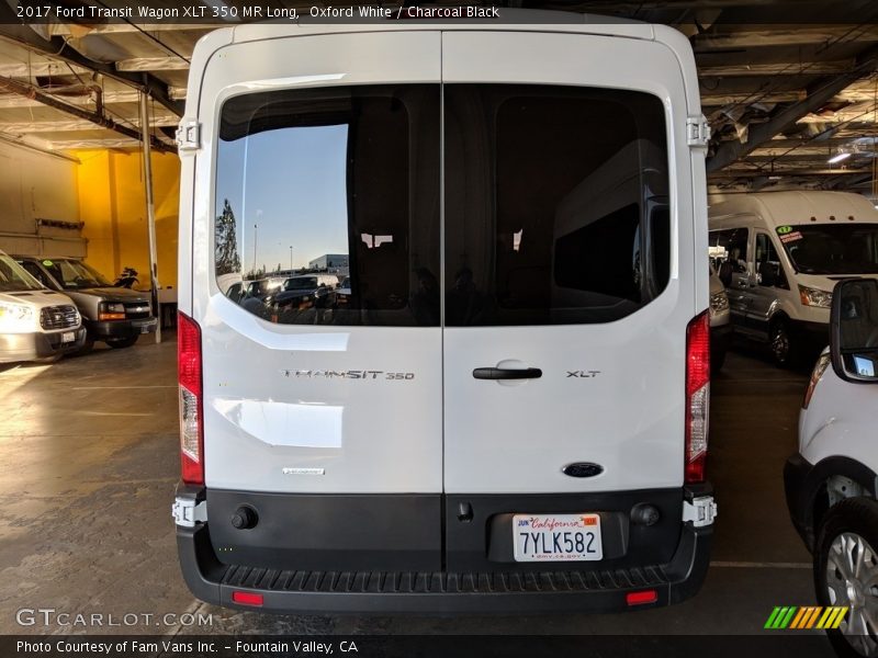 Oxford White / Charcoal Black 2017 Ford Transit Wagon XLT 350 MR Long