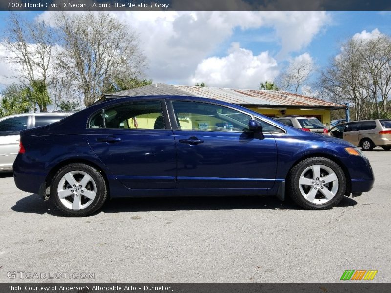 Atomic Blue Metallic / Gray 2007 Honda Civic EX Sedan