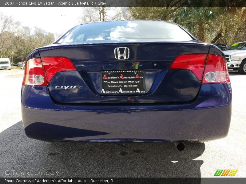 Atomic Blue Metallic / Gray 2007 Honda Civic EX Sedan