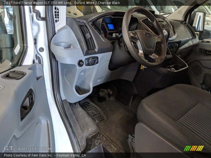 Oxford White / Charcoal Black 2017 Ford Transit Wagon XLT 350 MR Long